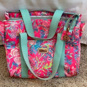 Lilly Pulitzer Vibrant Pink and Green Tote